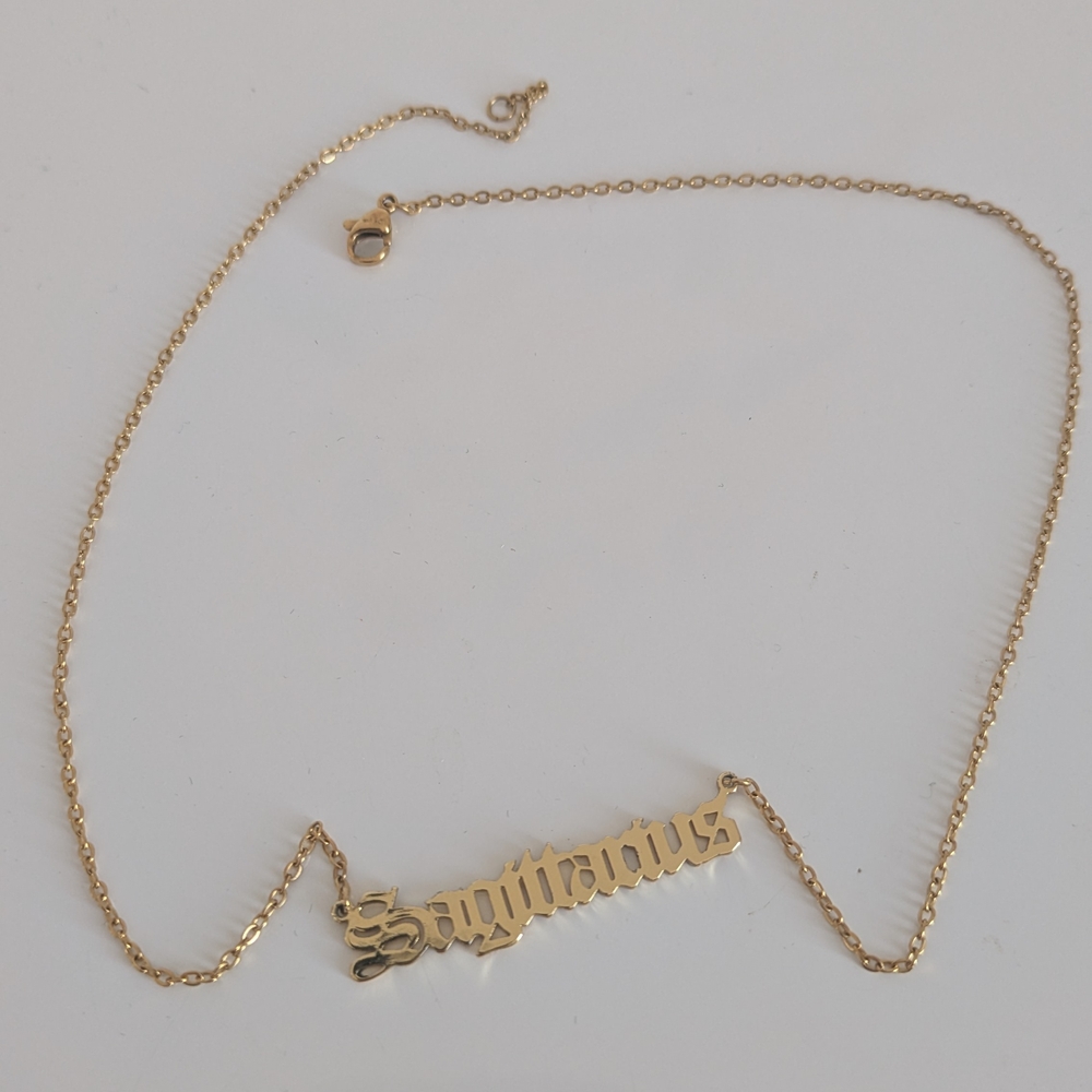 NWT Gold Plated Sagittarius Necklace From NYC Based Designer